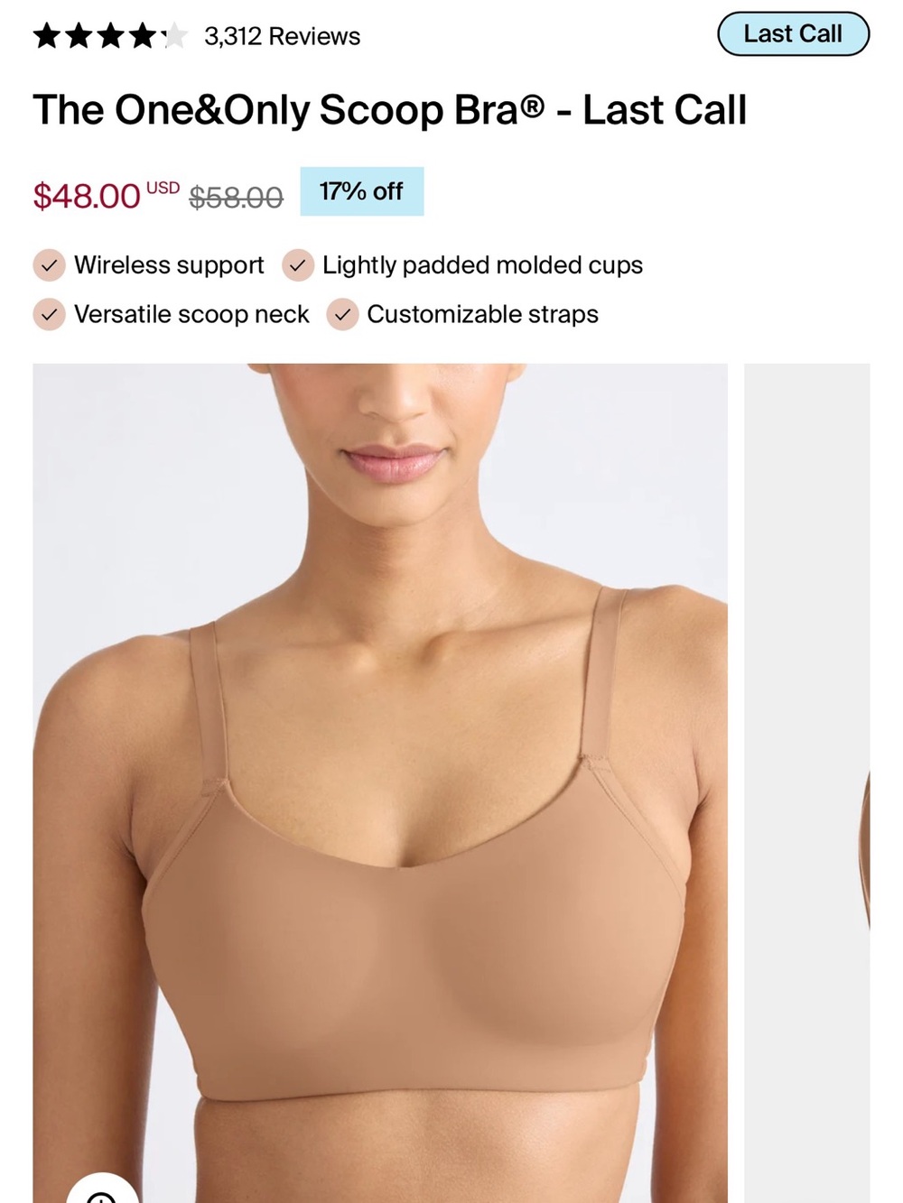 Knix The One&Only Scoop Bra - XL